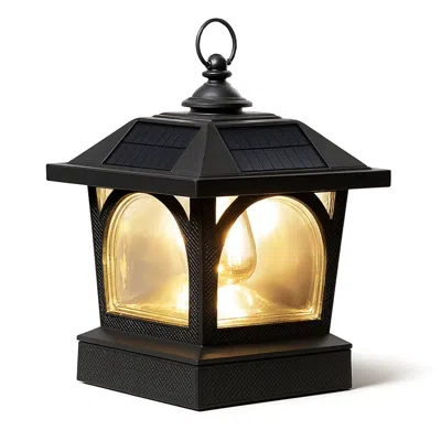 Classy Caps Edison Solar Lantern/post Cap