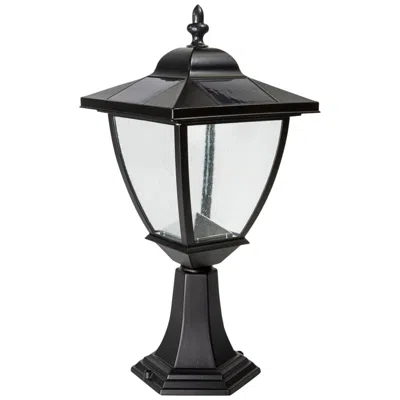 Classy Caps Elegante 17" High Black Outdoor Solar Led Pier Mount Light