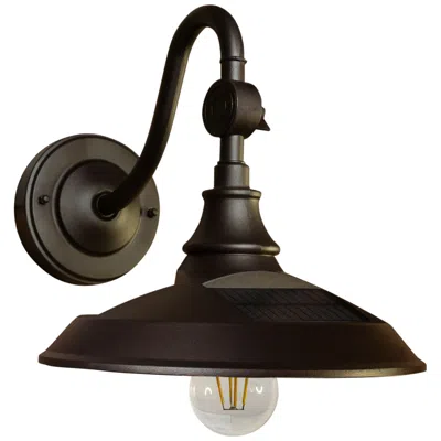 Classy Caps Foxglove 10" High Dark Bronze Solar Led Barn Light