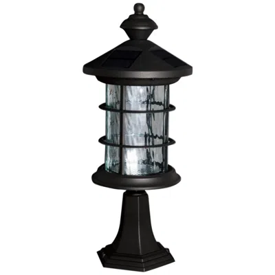 Classy Caps Hampton 14" High Black Led Solar Powered Outdoor Post Or Wall Light