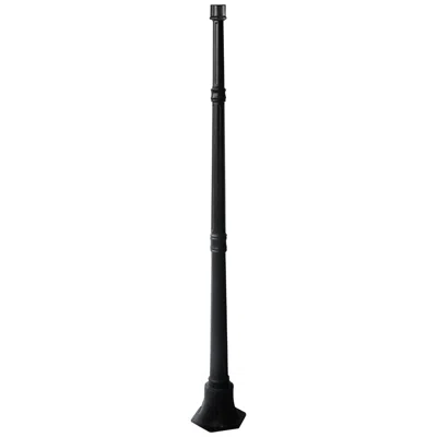 Classy Caps Kanter 60" High Black Aluminum Outdoor Lamp Post Base