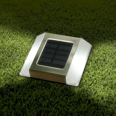 Classy Caps Solar Powered Battery Powered Led Well Light In Stainless Steel