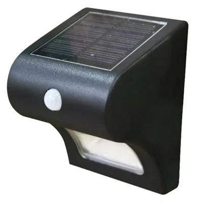 Classy Caps Solar Powered Led Deck Light In Noir Abs;black Abs