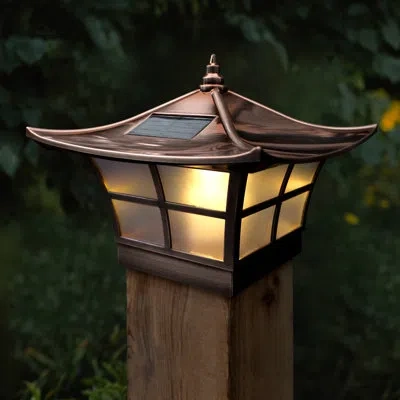 Classy Caps Solar Powered Led Fence Post Cap In Cuivre Galvanisé;electroplated Copper