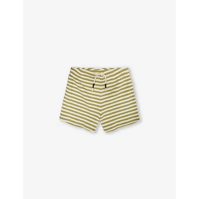 Claude & Co. Babies' Striped Drawstring-waist Stretch Organic-cotton Shorts 6 Months - 4 Years In Multi