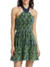 Claude Kameni Women's Kamia Printed Minidress In Sage Navy