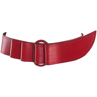 Pre-owned Claude Montana 1980s Avant Garde Lipstick Red Leather Vintage 80s Belt