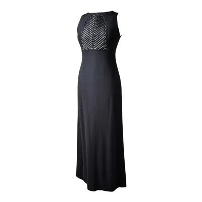 Pre-owned Claude Montana A Long Evening Black Dress By  - French Circa 1999