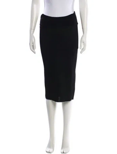 Pre-owned Claude Montana Knee-length Skirt In Black