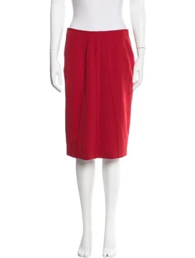 Pre-owned Claude Montana Knee-length Skirt In Red