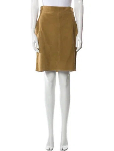 Pre-owned Claude Montana Lambskin Knee-length Skirt In Blue