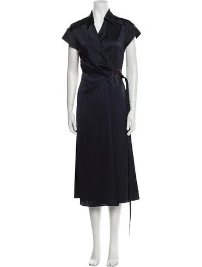 Pre-owned Claude Montana Long Dress In Black