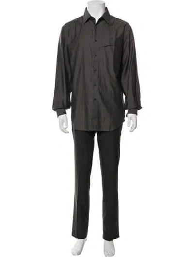 Pre-owned Claude Montana Long Sleeve Shirt In Gray