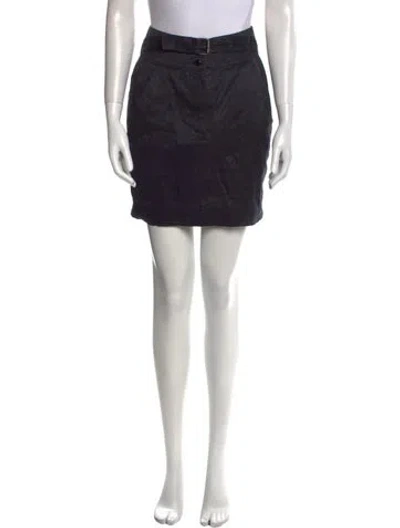 Pre-owned Claude Montana Mini Skirt In Blue