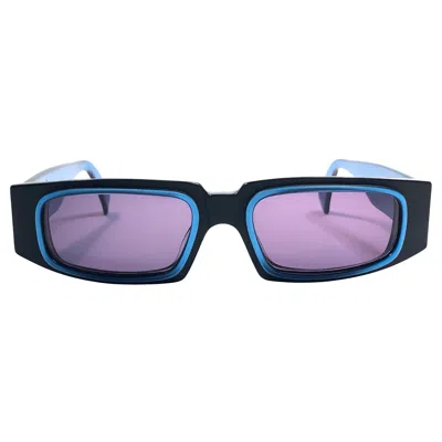 Pre-owned Claude Montana New Vintage Montana 5598 True Blue Handmade In France Sunglasses 1990