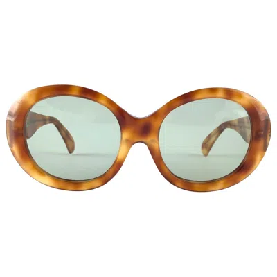 Pre-owned Claude Montana New Vintage Montana 581 Oval Tortoise Handmade In France Sunglasses 1990 In Gray