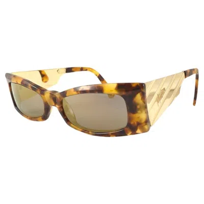 Pre-owned Claude Montana New Vintage Montana Tortoise & Gold 588 Handmade In France Sunglasses 1990 In Brown