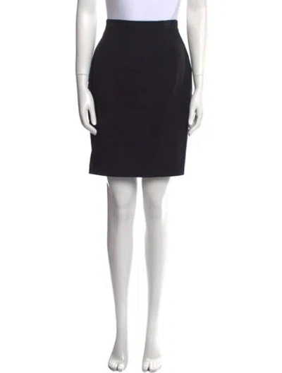 Pre-owned Claude Montana Ruffle Embellishment Knee-length Skirt In Blue