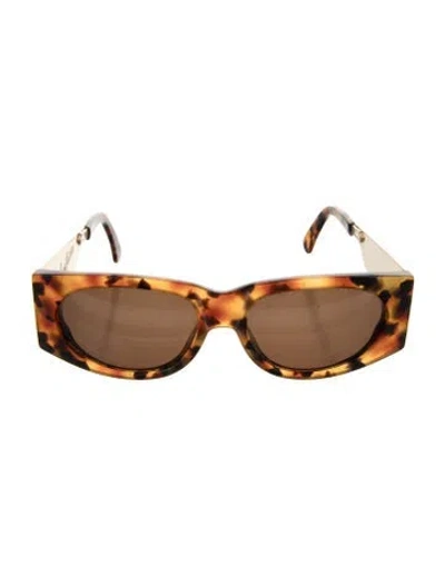 Pre-owned Claude Montana Square Tinted Sunglasses In Brown