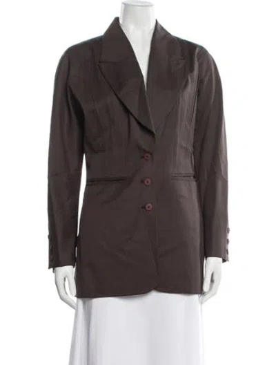 Pre-owned Claude Montana Vintage 1980's Blazer In Brown