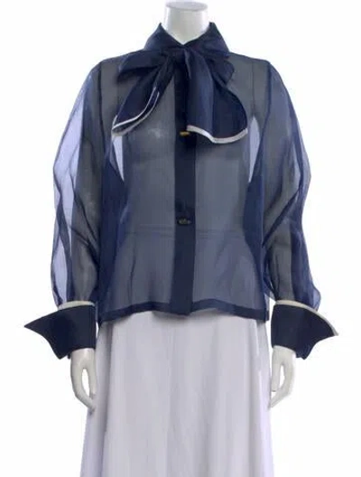 Pre-owned Claude Montana Vintage 1980's Blouse In Multi