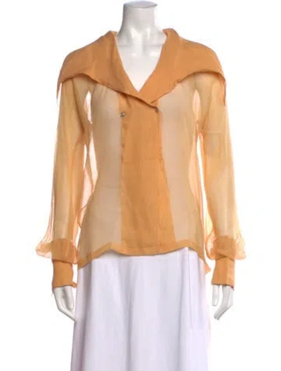 Pre-owned Claude Montana Vintage 1980's Blouse In Neutral