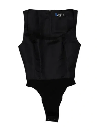 Pre-owned Claude Montana Vintage 1980's Bodysuit In Black