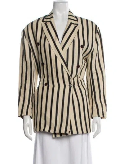 Pre-owned Claude Montana Vintage 1980's Coat In Neutrals