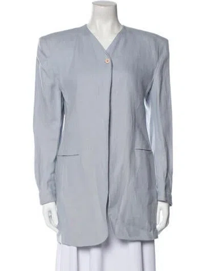 Pre-owned Claude Montana Vintage 1980's Evening Jacket In Blue