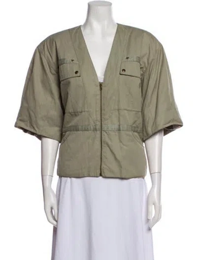 Pre-owned Claude Montana Vintage 1980's Evening Jacket In Green