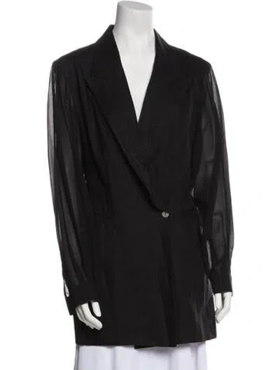 Pre-owned Claude Montana Vintage 1980's Jacket In Blue