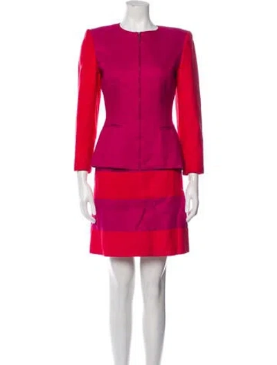 Pre-owned Claude Montana Vintage 1980's Skirt Suit In Multi