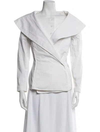 Pre-owned Claude Montana Vintage 1980's Top In White