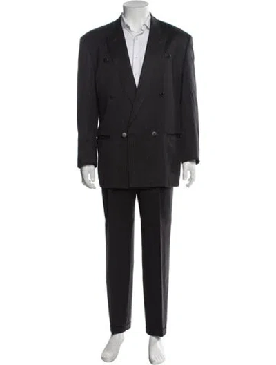 Pre-owned Claude Montana Vintage 1980's Two-piece Suit In Gray