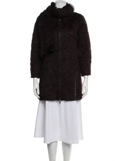 Pre-owned Claude Montana Vintage 1990's Coat In Brown