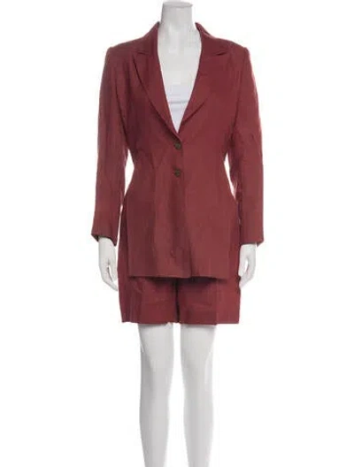 Pre-owned Claude Montana Vintage 1990 Short Set In Red