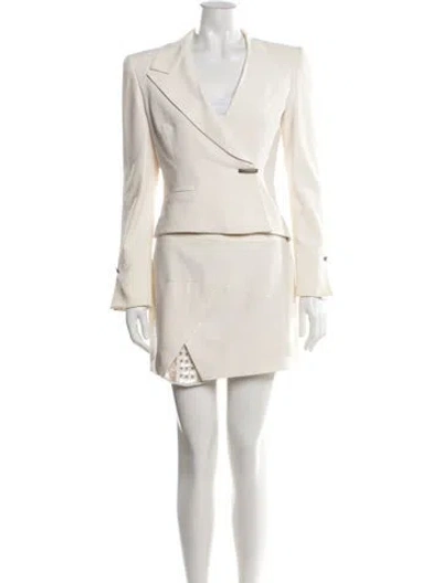 Pre-owned Claude Montana Vintage 1998 Skirt Suit In Neutral