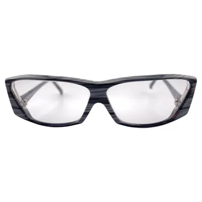 Pre-owned Claude Montana Vintage  Grey Stripes Made In France Sunglasses 1980's In Gray