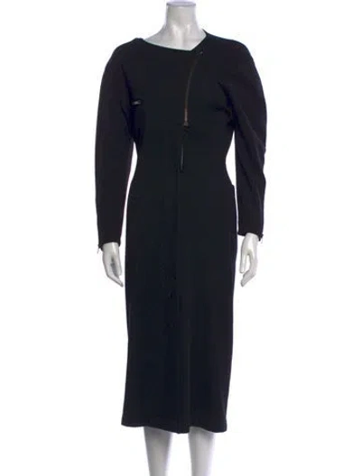Pre-owned Claude Montana Vintage Knee-length Dress In Black
