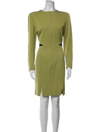Pre-owned Claude Montana Vintage Knee-length Dress In Black/green
