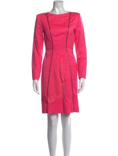 Pre-owned Claude Montana Vintage Knee-length Dress In Pink