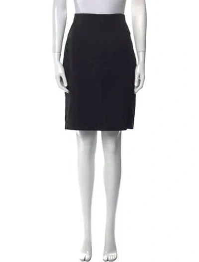 Pre-owned Claude Montana Vintage Knee-length Skirt In Black