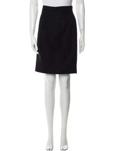 Pre-owned Claude Montana Vintage Knee-length Skirt In Black