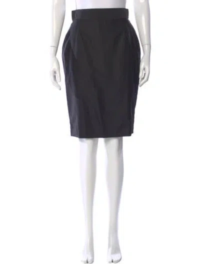 Pre-owned Claude Montana Vintage Knee-length Skirt In Black