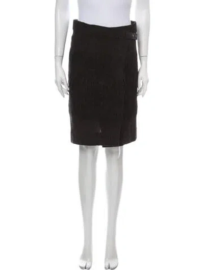 Pre-owned Claude Montana Vintage Knee-length Skirt In Brown