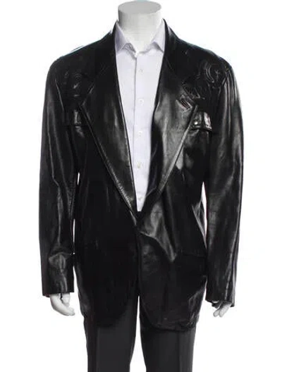 Pre-owned Claude Montana Vintage Late 1980's - Early 1990's Moto Jacket In Black