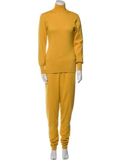 Pre-owned Claude Montana Vintage Late 1980's - Early 1990's Pant Set In Yellow