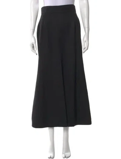Pre-owned Claude Montana Vintage Long Skirt In Black