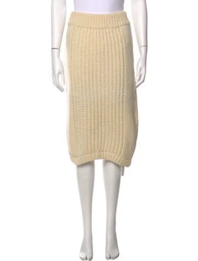 Pre-owned Claude Montana Vintage Midi Length Skirt In Neutrals