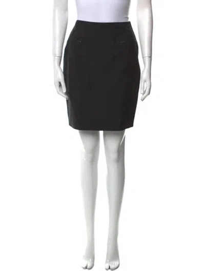 Pre-owned Claude Montana Vintage Mini Skirt In Black